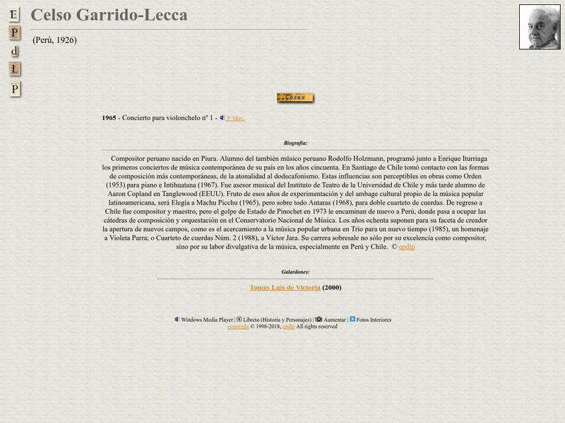 E Pd Lp: Celso Garrido Lecca Handout E Pd Lp: Celso Garrido Lecca Handout