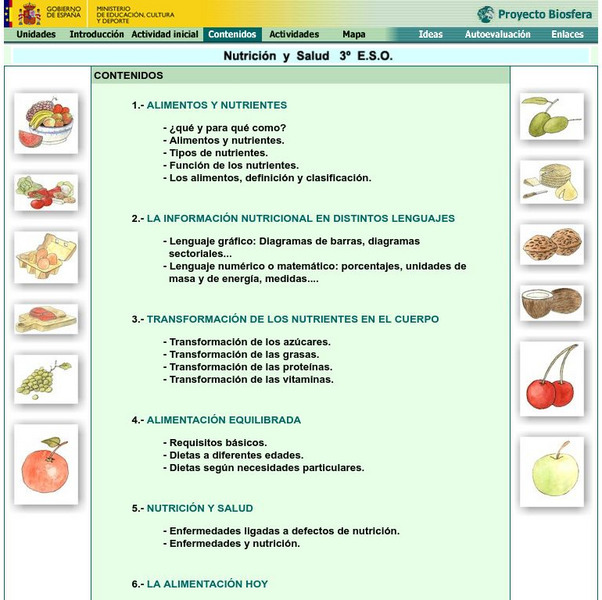 Ministerio De Educacion: Nutricion Y Salud Interactive Ministerio De Educacion: Nutricion Y Salud Interactive