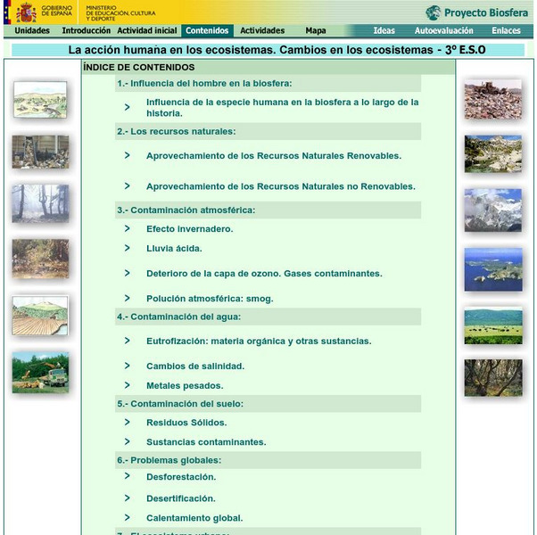 Ministerio De Educacion: La Accion Humana en Los Ecosistemas. Lesson Plan Ministerio De Educacion: La Accion Humana en Los Ecosistemas. Lesson Plan