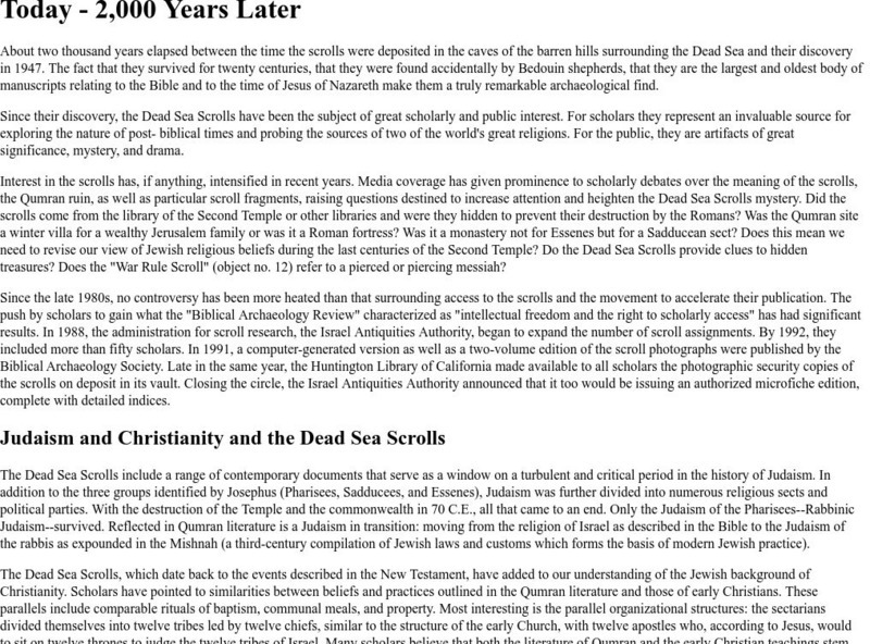 Ibiblio: Today 2,000 Years Later Article Ibiblio: Today 2,000 Years Later Article