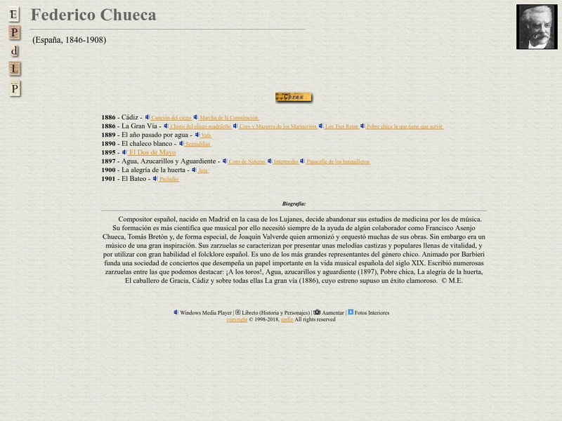 E Pd Lp: Federico Chueca Handout E Pd Lp: Federico Chueca Handout