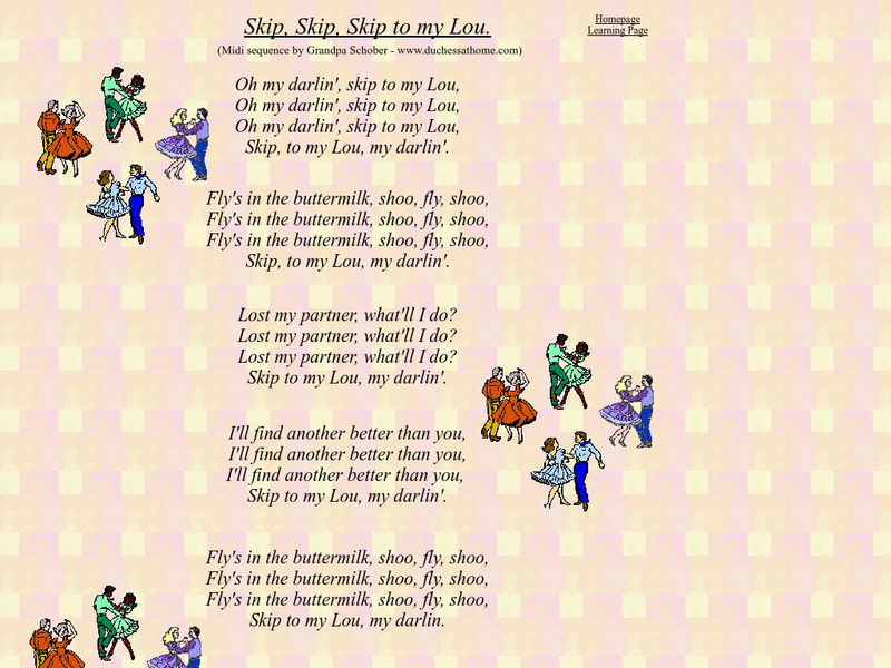 Nurseryrhymes4u: Skip, Skip, Skip to My Lou Primary