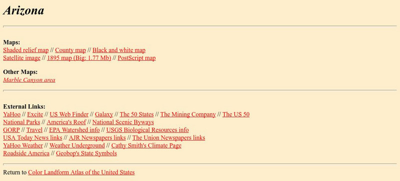 Johns Hopkins University: Arizona State Maps Handout