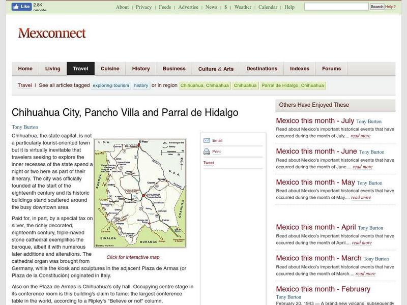 Chihuahua City, Pancho Villa, and Parral De Hidalgo Website