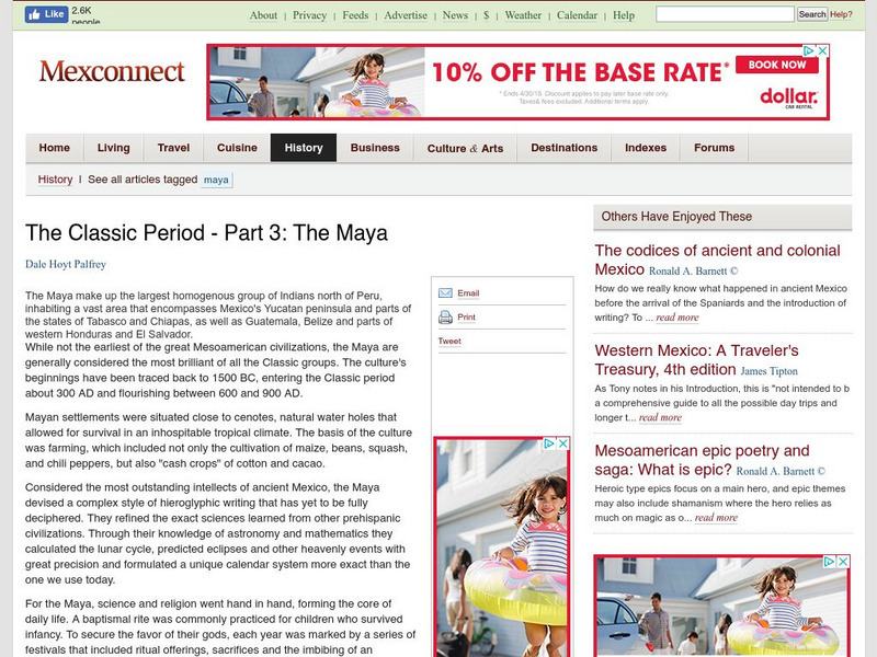 Mexconnect: Periods of Civilization in Mesoamerica 300 900 Ad Handout