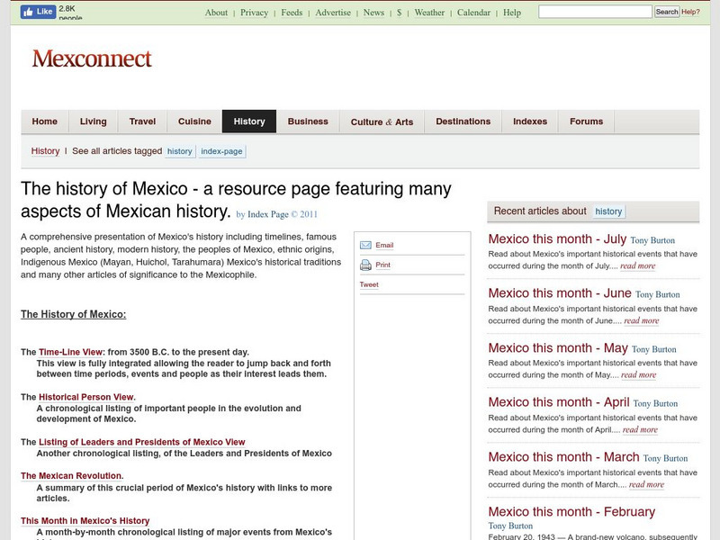 Mex Connect: The History of Mexico Website Mex Connect: The History of Mexico Website