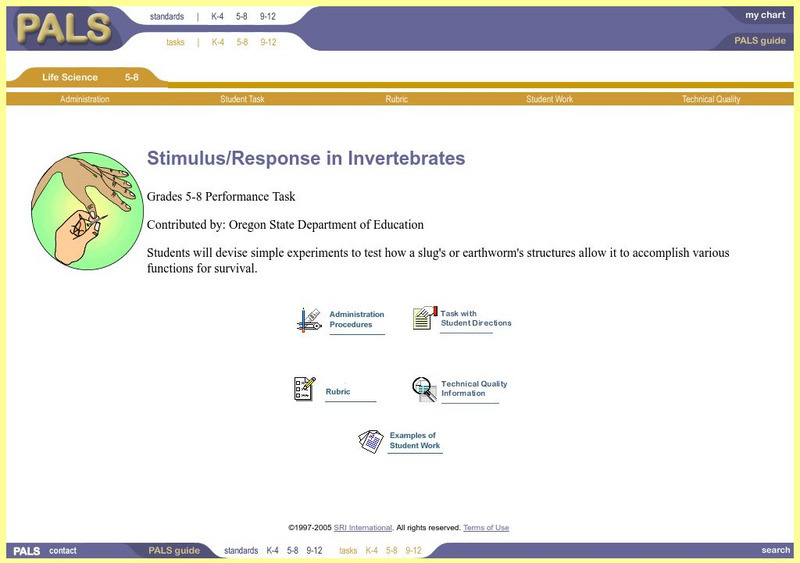 Performance Assessment Links in Science: Stimulus/response in Invertebrates Unit Plan