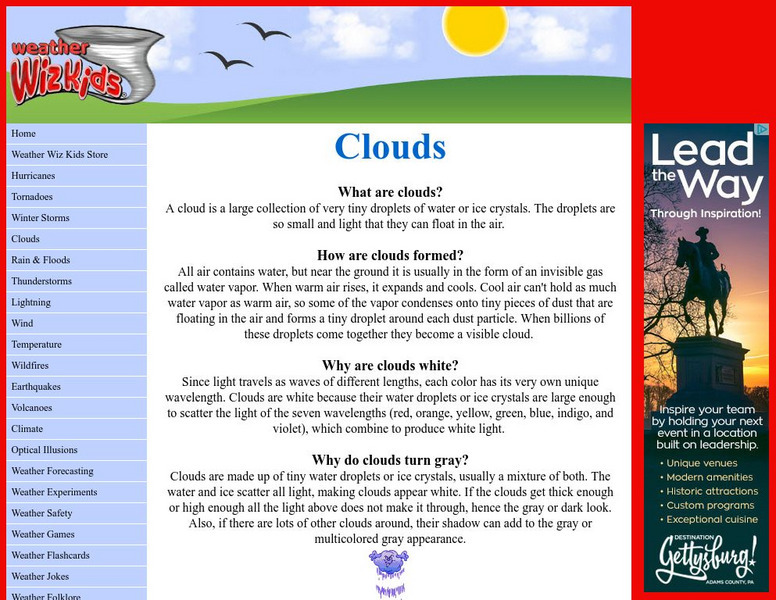Weather Wiz Kids: Clouds Website Weather Wiz Kids: Clouds Website