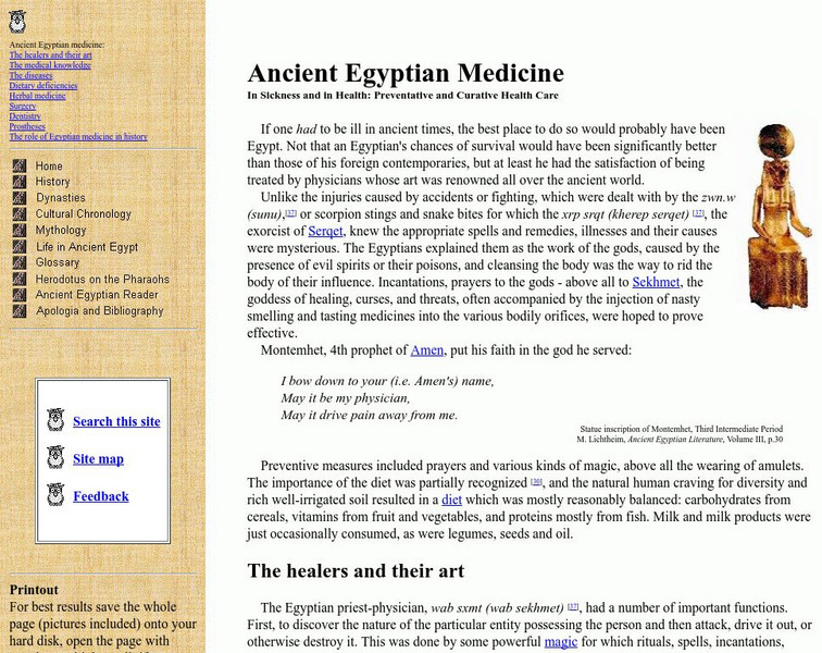 Ancient Egypt: Medicine Website Ancient Egypt: Medicine Website