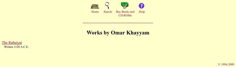 Mit: Internet Classics Archive: The Rubaiyat eBook