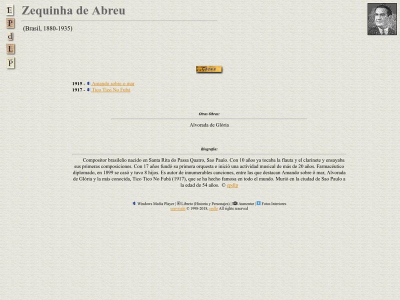 E Pd Lp: Zequinha De Abreu Handout E Pd Lp: Zequinha De Abreu Handout