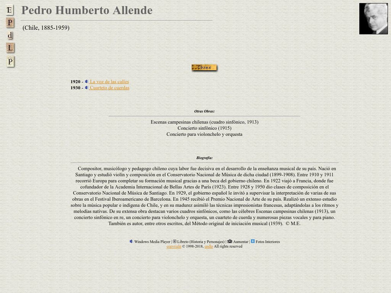 E Pd Lp: Pedro Humberto Allende Handout E Pd Lp: Pedro Humberto Allende Handout
