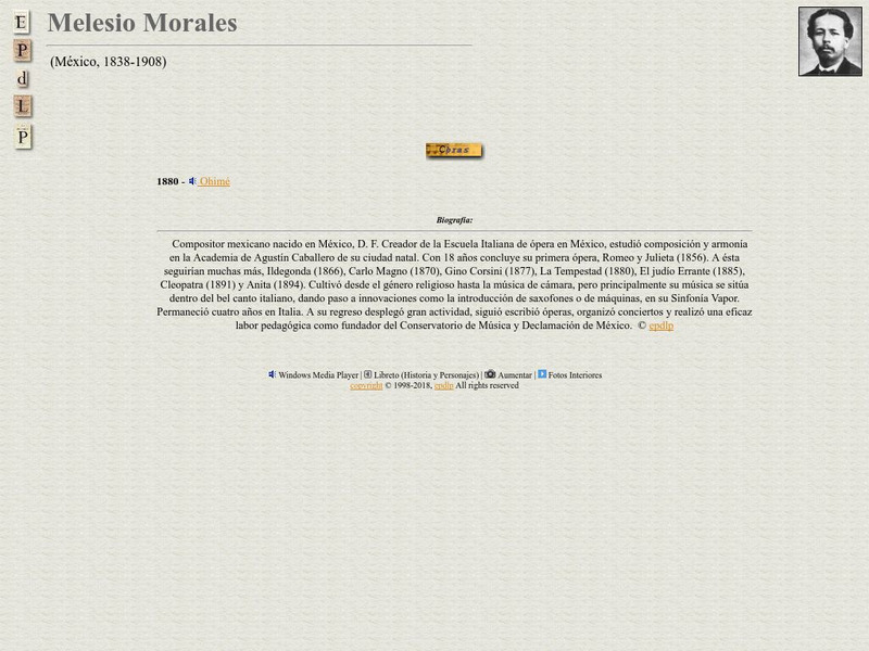 E Pd Lp: Melesio Morales Handout E Pd Lp: Melesio Morales Handout