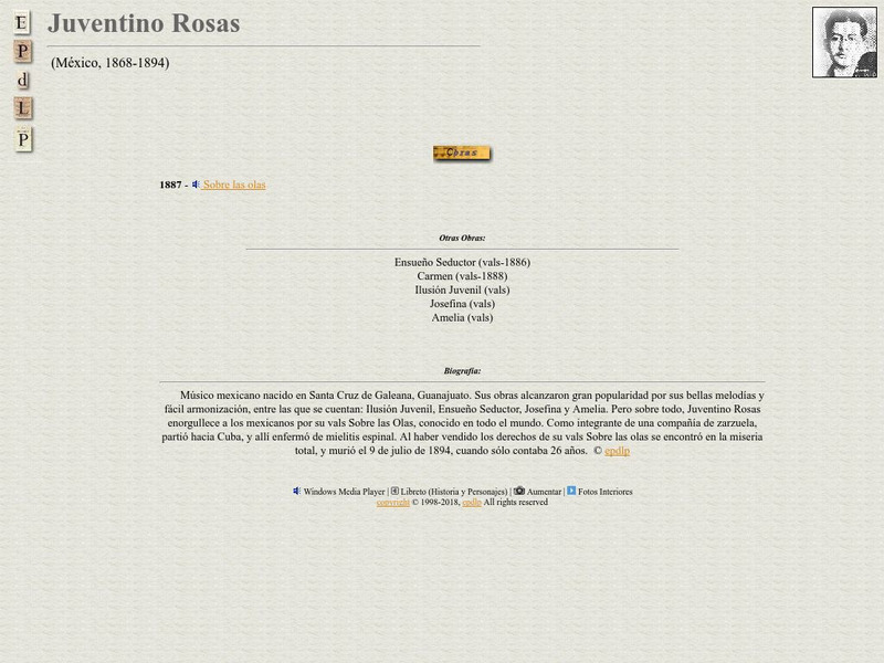 E Pd Lp: Juventino Rosas Handout E Pd Lp: Juventino Rosas Handout