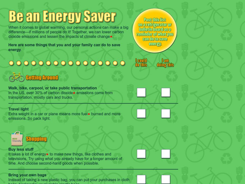 American Museum of Natural History: O Logy: Stuff to Do: Be an Energy Saver Interactive American Museum of Natural History: O Logy: Stuff to Do: Be an Energy Saver Interactive