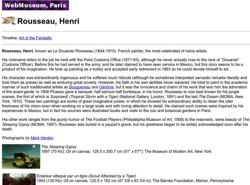 Ibiblio: Web Museum: Henri Rousseau Graphic Ibiblio: Web Museum: Henri Rousseau Graphic