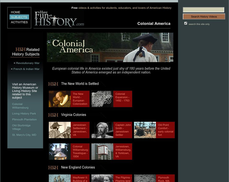 Have Fun With History: Colonial America Instructional Video Have Fun With History: Colonial America Instructional Video