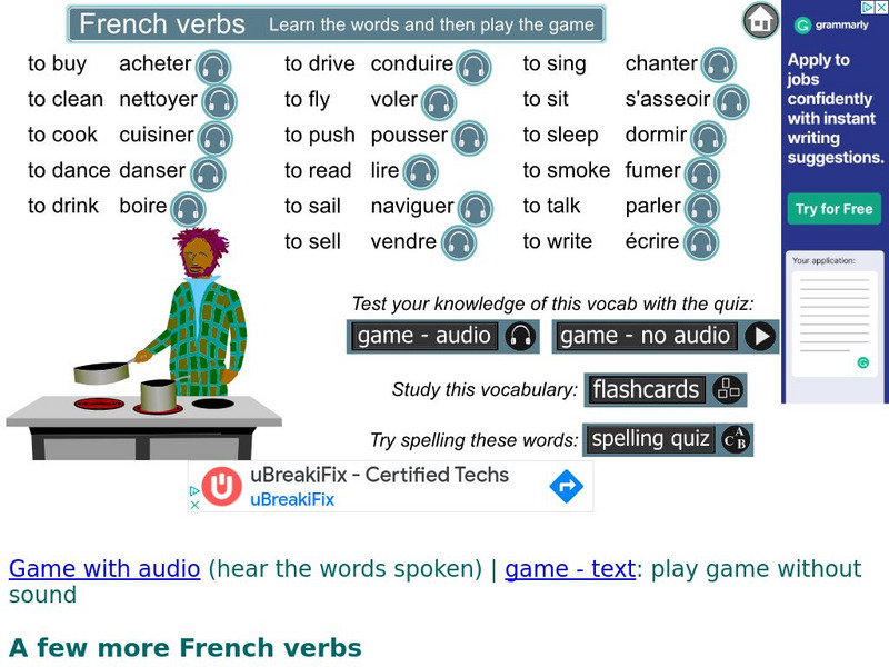 Digital Dialects: Verbs French Language Infinitive Form Activity