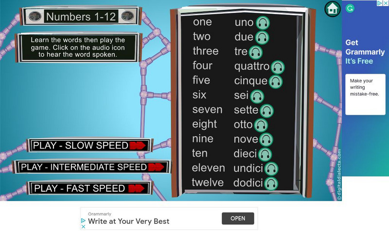 Digital Dialects: Numbers in Italian 1 12 Interactive Digital Dialects: Numbers in Italian 1 12 Interactive