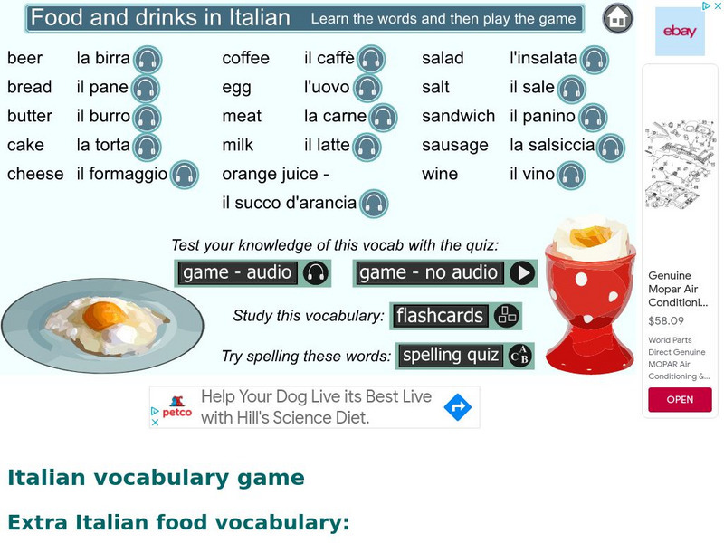 Digital Dialects: Food in Italian Language Interactive Digital Dialects: Food in Italian Language Interactive