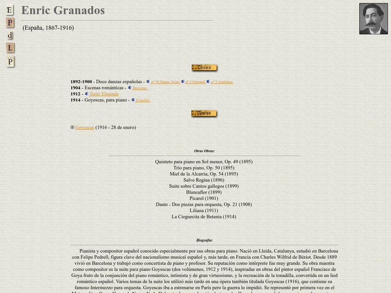 E Pd Lp: Enric Granados Handout E Pd Lp: Enric Granados Handout