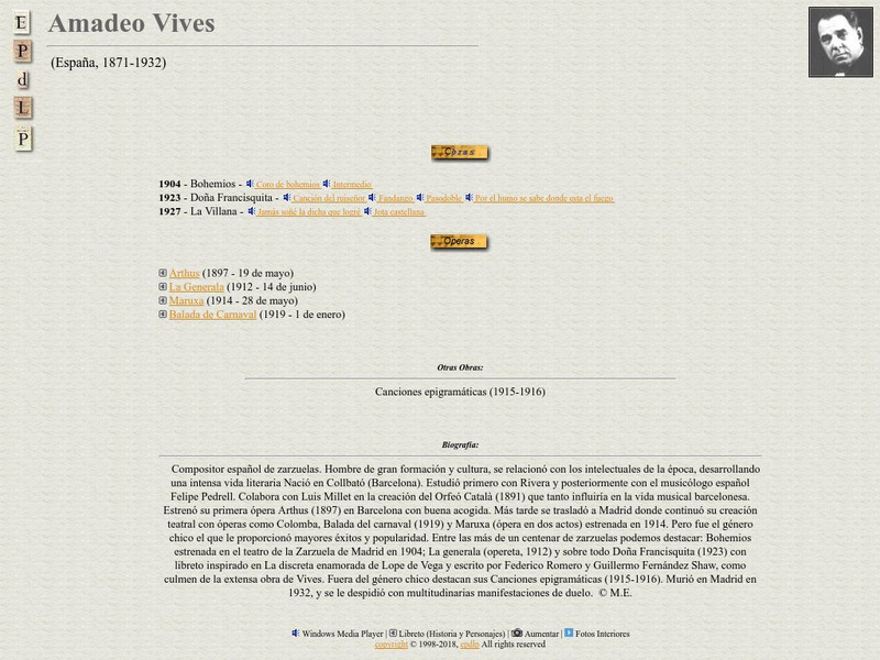 E Pd Lp: Amadeo Vives Handout E Pd Lp: Amadeo Vives Handout