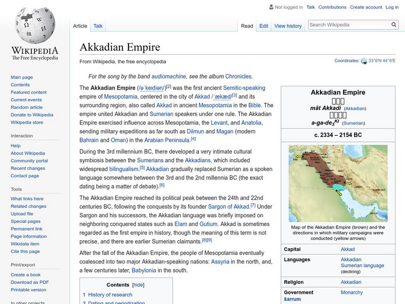 Wikipedia: Akkadian Empire Handout Wikipedia: Akkadian Empire Handout