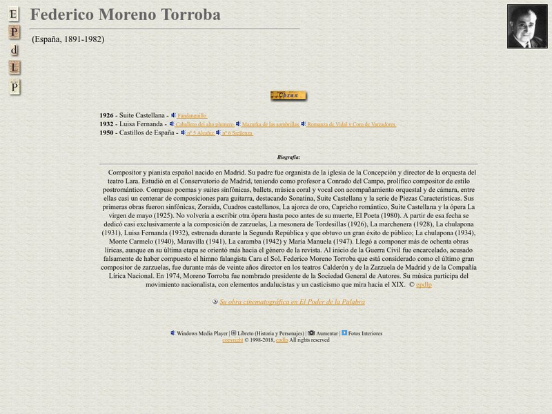 E Pd Lp: Federico Moreno Torroba Handout E Pd Lp: Federico Moreno Torroba Handout