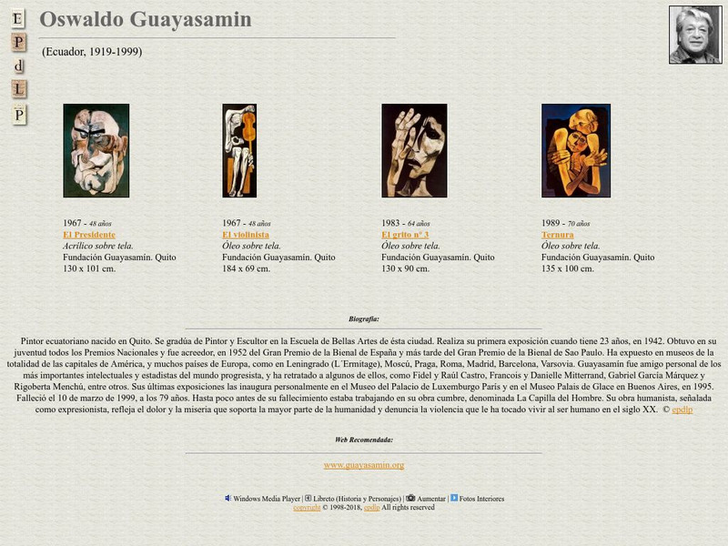 E Pd Lp: Oswaldo Guayasamin Handout