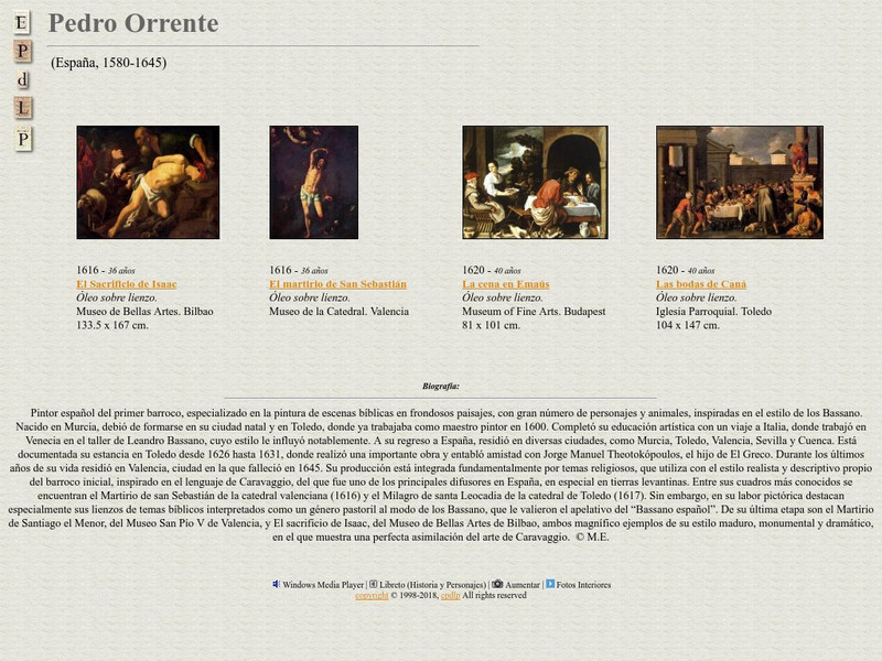 E Pd Lp: Pedro Orrente Handout