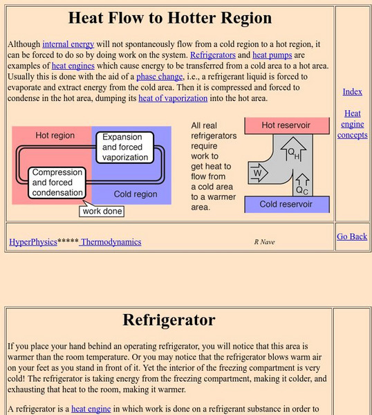 Georgia State University: Hyper Physics: Heat Flow to Hotter Region Handout Georgia State University: Hyper Physics: Heat Flow to Hotter Region Handout