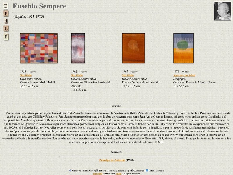 E Pd Lp: Eusebio Sempere Handout