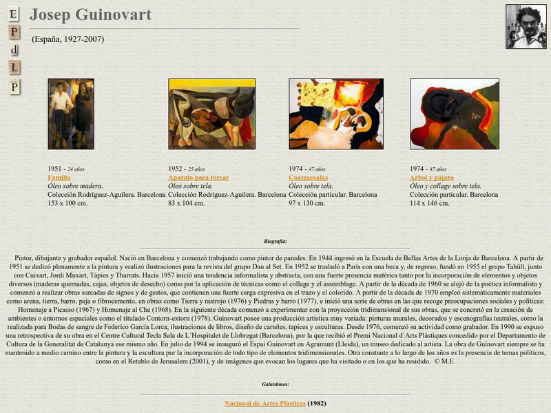 E Pd Lp: Josep Guinovart Handout E Pd Lp: Josep Guinovart Handout