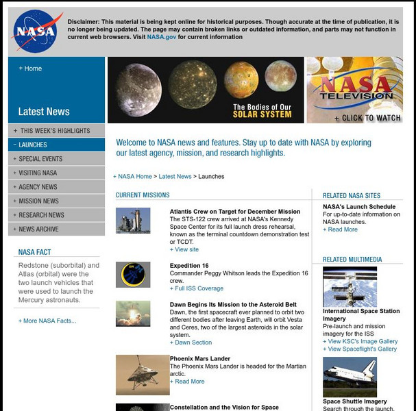 Nasa: Upcoming Space Shuttle Launches Website Nasa: Upcoming Space Shuttle Launches Website