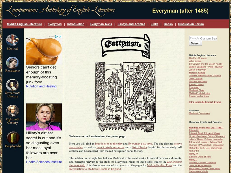 Luminarium: "Everyman" (After 1485) Website Luminarium: "Everyman" (After 1485) Website