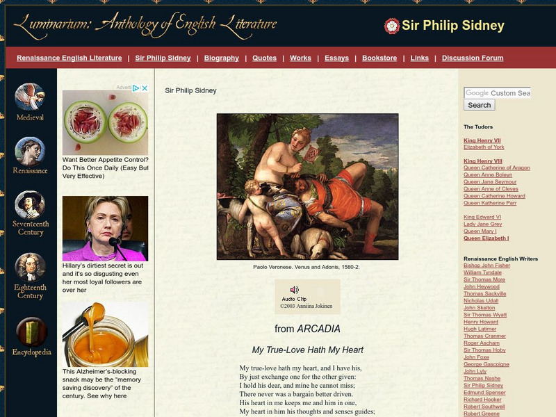 Luminarium: "My True Love Hath My Heart" by Sidney Handout