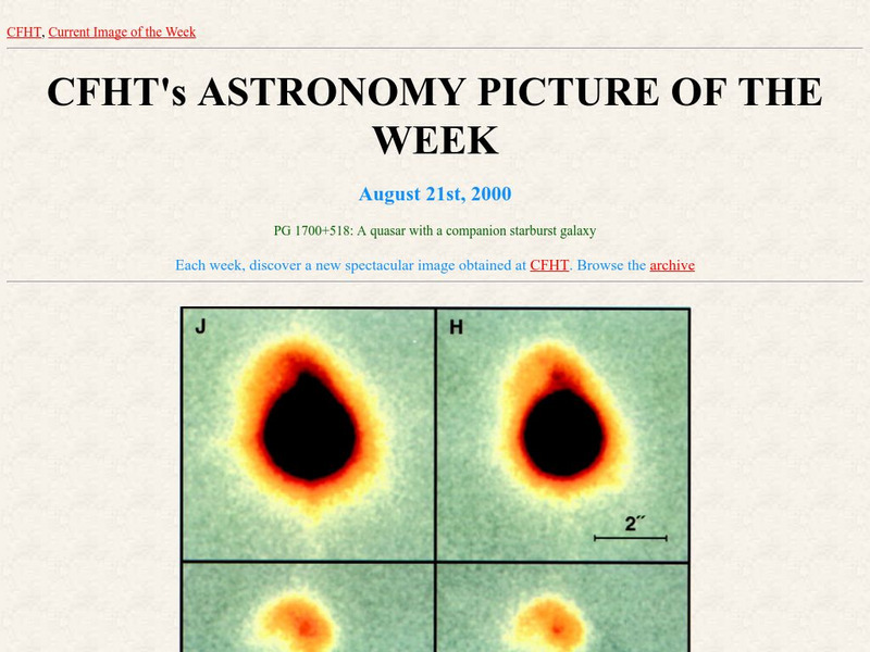 University of Hawaii Cfht: Quasars Graphic University of Hawaii Cfht: Quasars Graphic
