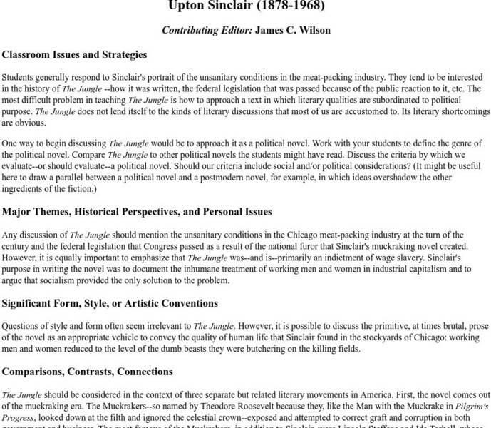 Houghton Mifflin Company: The Jungle Unit Plan Houghton Mifflin Company: The Jungle Unit Plan
