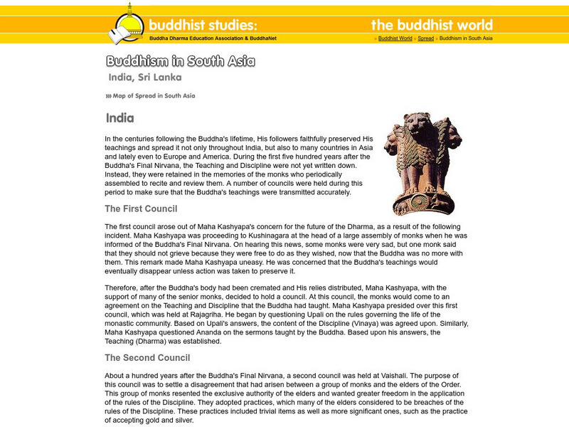 Buddha Net: The Buddhist World: Buddhism in South Asia Article Buddha Net: The Buddhist World: Buddhism in South Asia Article