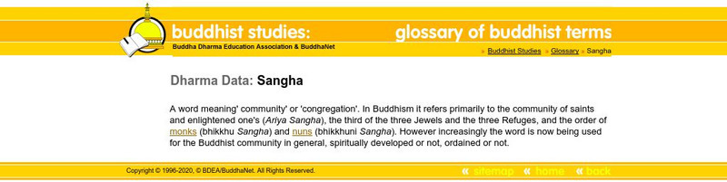 Buddha Net: Dharma Data Sangha Handout