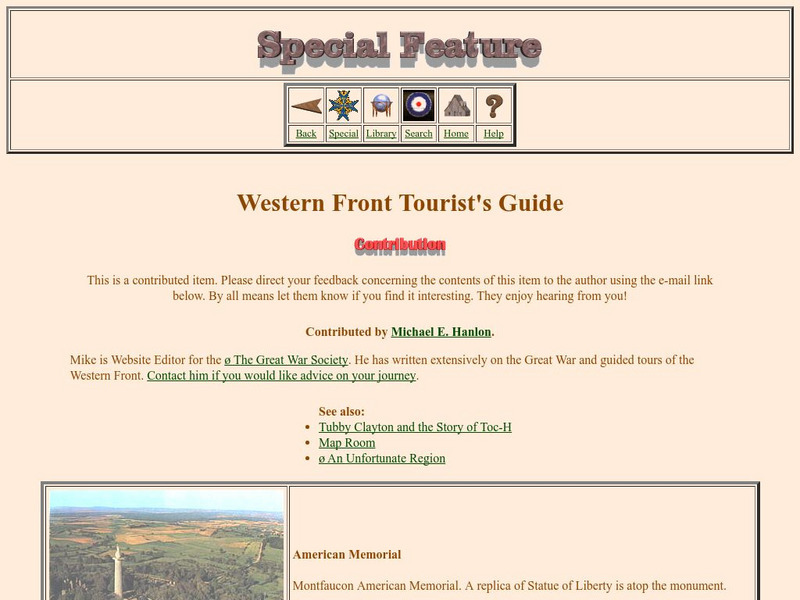 Worldwar1.com: Trenches on the Web: Western Front Tourist's Guide Handout