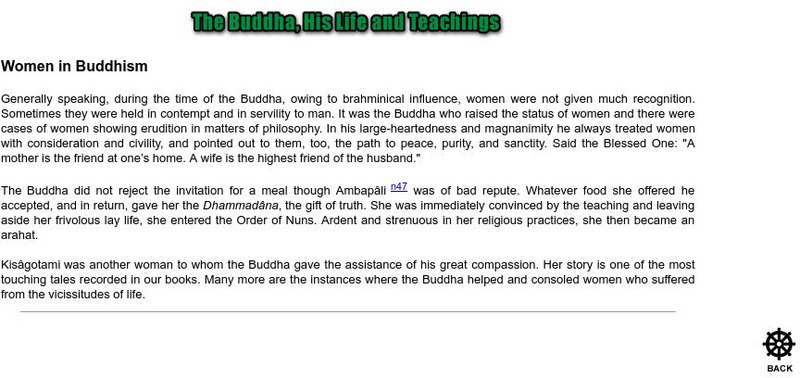 Buddha Net: Women in Buddhism Handout