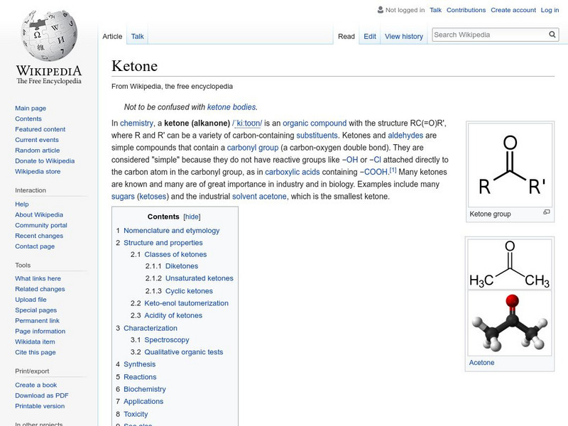 Wikipedia: Ketone Handout Wikipedia: Ketone Handout