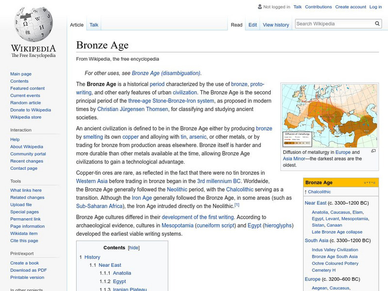 Wikipedia: Bronze Age Handout Wikipedia: Bronze Age Handout