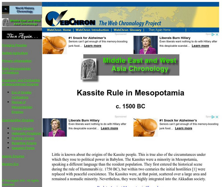 Then Again: Web Chron: Kassite Rule in Mesopotamia Handout