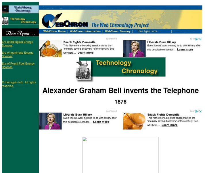 Then Again: Web Chron: Alexander Graham Bell Invents the Telephone Handout Then Again: Web Chron: Alexander Graham Bell Invents the Telephone Handout