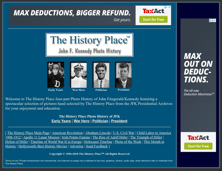 The History Place: John F. Kennedy Photo History Website