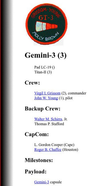 Nasa: Virgil "Gus" Grissom Gemini 3 Summary Website Nasa: Virgil "Gus" Grissom Gemini 3 Summary Website