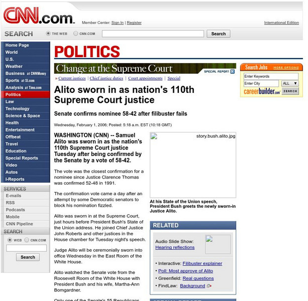 Cnn: Change at the Supreme Court Article Cnn: Change at the Supreme Court Article