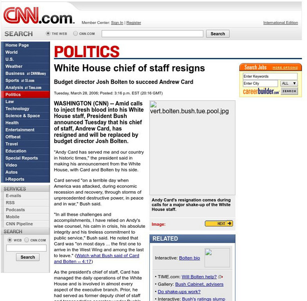 Cnn: White House Chief of Staff Resigns Article Cnn: White House Chief of Staff Resigns Article